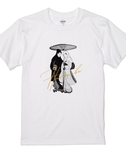 Tsukioka Yoshitoshi (4) Beauty painting T-shirt Ukiyo-e Print pattern Japanese Japanese pattern Japan Souvenir Foreigner