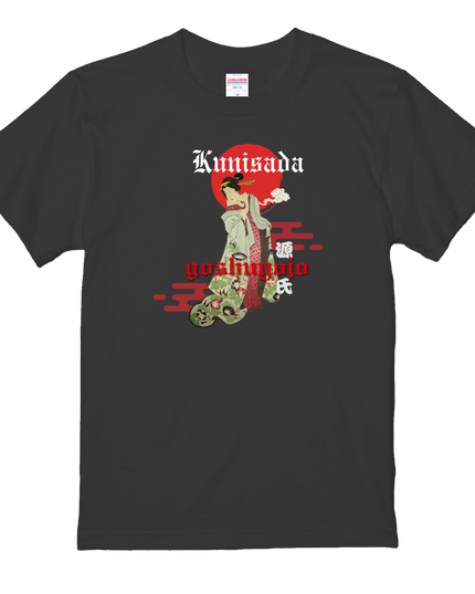 Genji Goshu Yojo (4) Beauty Painting T-Shirt Ukiyo-e Pattern Print Japanese Japanese Pattern Japan Souvenir Utagawa Kunisada (Toyokuni III)
