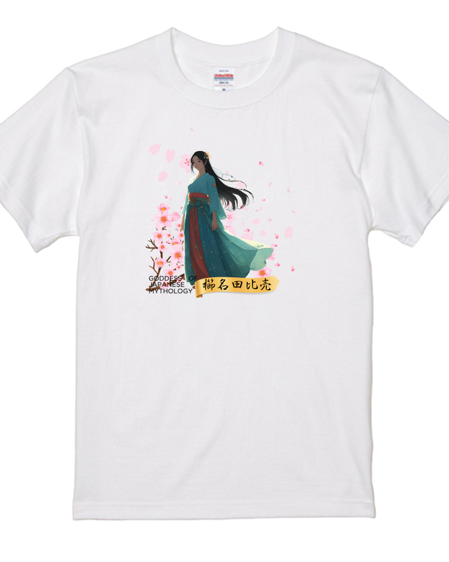 Japanese mythology T-Shirts(4) cotton  Novelty Gift Ideas Goddess Tee 櫛名田比売(クシナダヒメ)