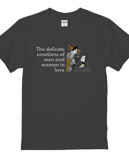 Part Color Ukiyoe T-shirt (104)  Love Road in the Edo Period Tee