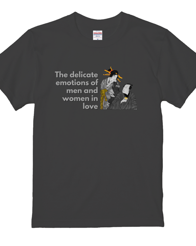 Part Color Ukiyoe T-shirt (104)  Love Road in the Edo Period Tee