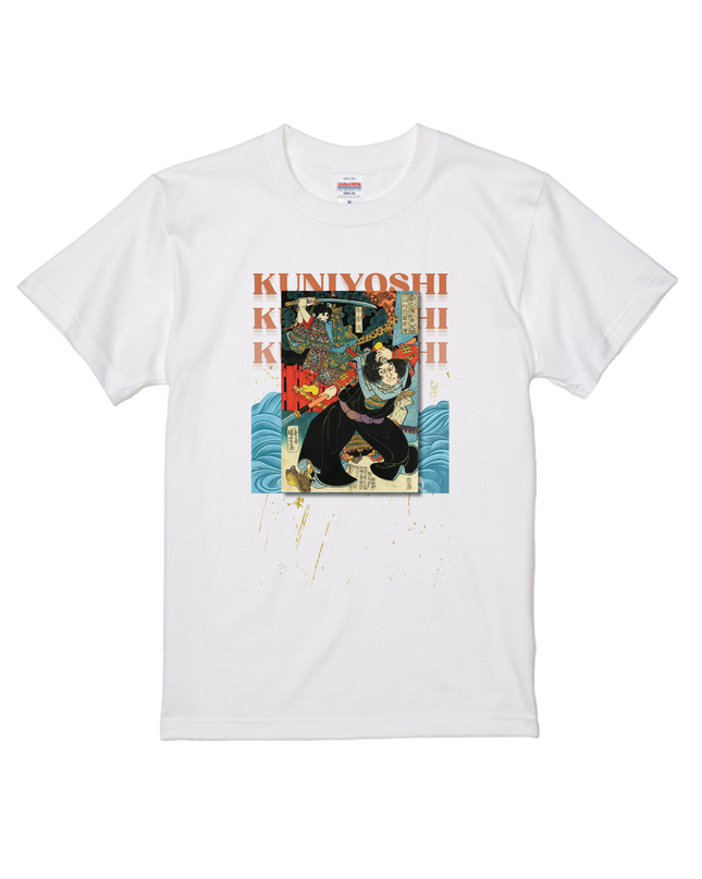Honcho Suikoden Heroes 800 People One Piece (4) T-shirt, warrior painting, Nishiki-e, Utagawa Kuniyoshi, Ukiyo-e, Japanese print, Japanese, Japanese pattern, Japan, souvenir, foreigner