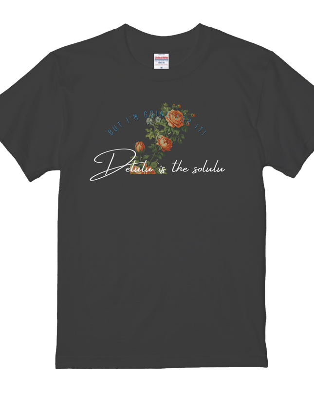 Popular Words T-Shirts(4) cotton Letter T-shirt Novelty Gift Ideas Funny T Shirt (Delulu is the solulu)