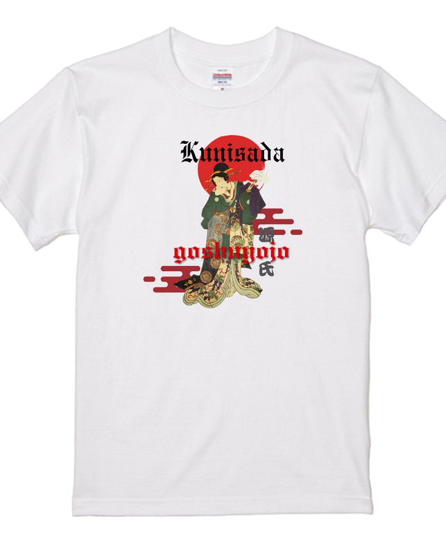 Genji Goshu Yojo (5) Beauty Painting T-shirt Ukiyo-e Pattern Print Japanese Japanese Pattern Japan Souvenir Utagawa Kunisada (Toyokuni III)