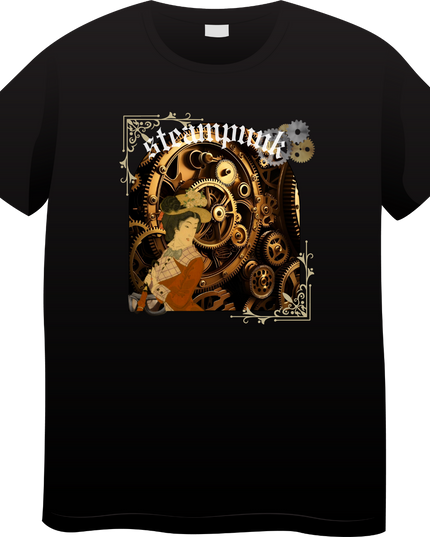 Steampunk T-shirts (9) Ukiyo-e T-shirts Retro-future Nishiki-e Steampunk fashion Japanese Japanese souvenirs