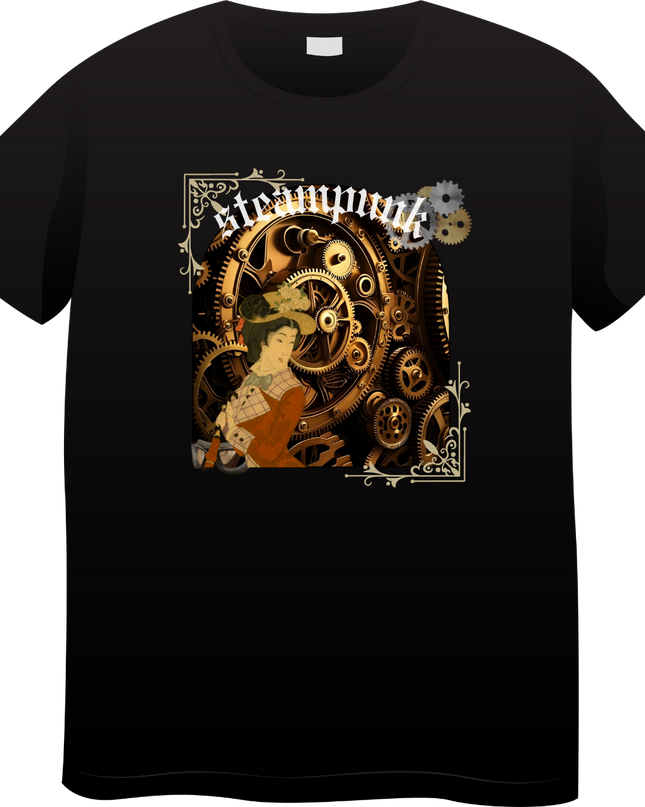 Steampunk T-shirts (9) Ukiyo-e T-shirts Retro-future Nishiki-e Steampunk fashion Japanese Japanese souvenirs