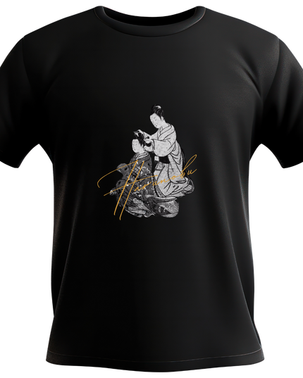 Tsukioka Yoshitoshi (5) Beauty painting T-shirt Ukiyo-e Print pattern Japanese Japanese pattern Japan Souvenir Foreigner