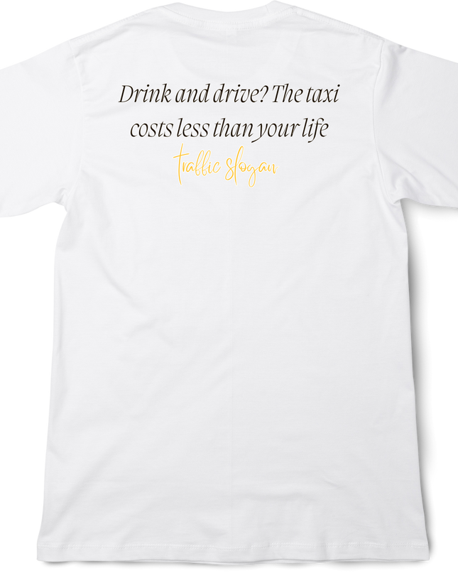Traffic slogan T-Shirt(9) back print cotton Novelty Gift Ideas Funny Slogans (for abroad) Tee