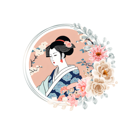 Flower Competition Modern Style (5) Beauty Painting T-shirt Ukiyo-e Unisex Japanese Print Japanese Pattern Japan Souvenir Foreigner