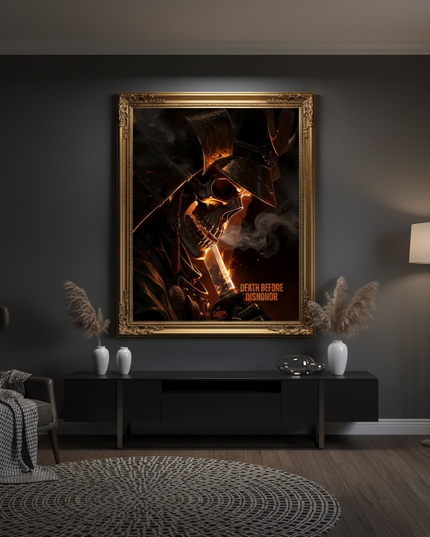 Samurai Skull Wall Art Set of 2(101) Abstract Digital Poster(High-Resolution Download, 5 Size Ratios)