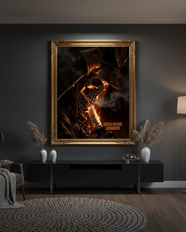 Samurai Skull Wall Art Set of 2(101) Abstract Digital Poster(High-Resolution Download, 5 Size Ratios)