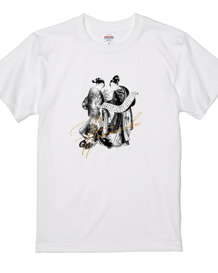 版下 月岡芳年(1) 美人画 Tシャツ 浮世絵 版下絵 柄プリント 和 和柄 日本 お土産  外国人