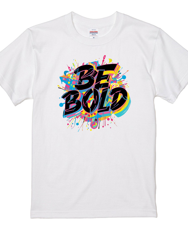 Typography T-shirt (17) BE BOLD cotton Novelty Gift Ideas street art Tee