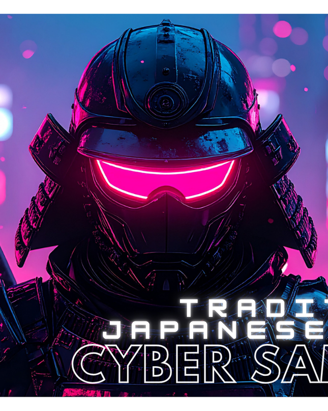 Cyberpunk sticker [Cyber Samurai Helmet] (101)