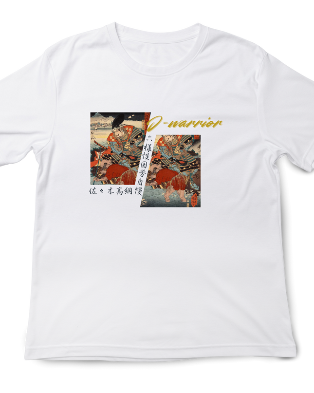Warrior painting (Sasaki Takatsuna) T-shirt Ukiyo-e Unisex Japanese print Japanese pattern Japan Souvenir Foreigner