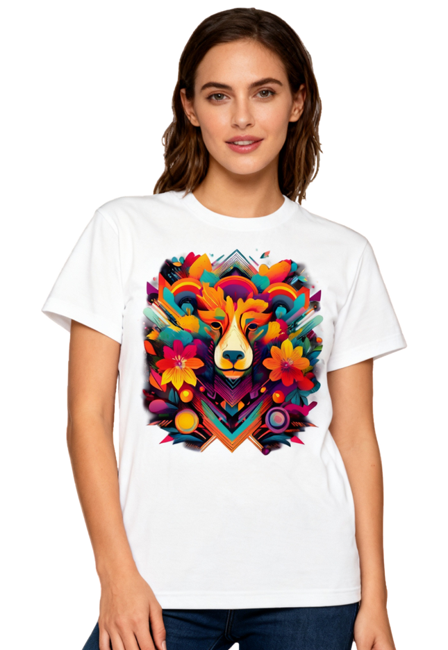 Maximalism × Colorful Pattern Design T-shirt (1) cotton Novelty Gift Ideas street art Tee